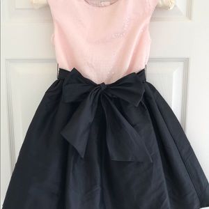 Pippa & Julie Pale Pink / Blush Sequin & Black Formal Party Holiday Dress 7